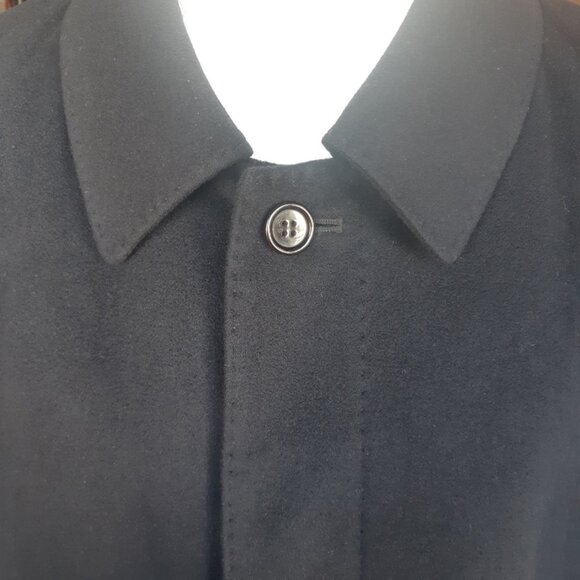 Coppley SZ 42 100% Cashmere Black Single Breasted Concealed Placket Overcoat - Picture 4 of 16